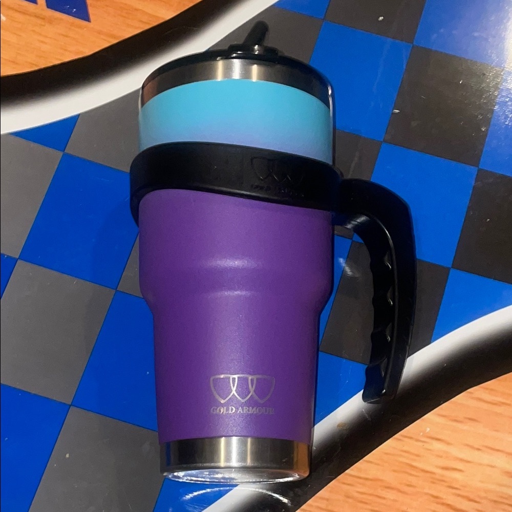 Purple and Blue Travel Mug